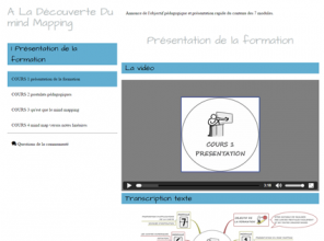 Création d'un cours sur le Mind Mapping, intégration du design en cours